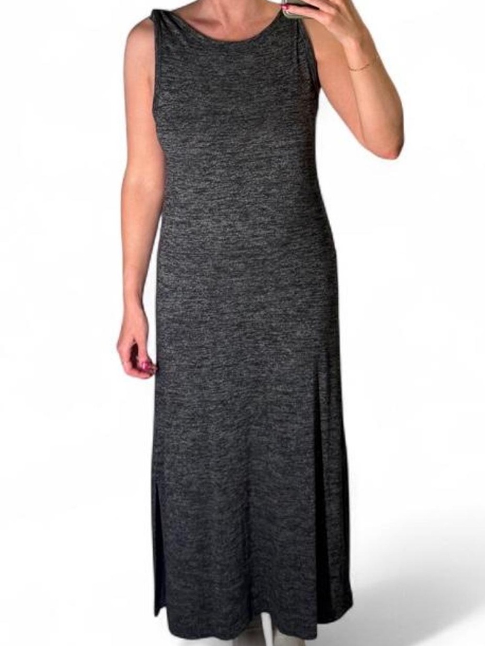 Daily Ritual Sleeveless Charcoal Maxi Dress